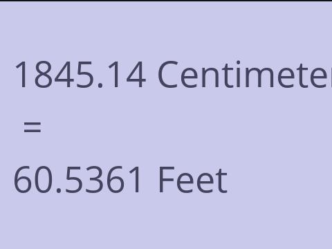 1845.14 CM TO FEET