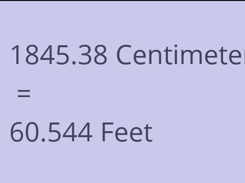 1845.38 CM TO FEET