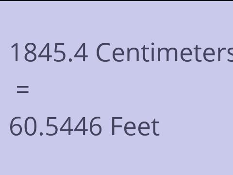 1845.4 CM TO FEET