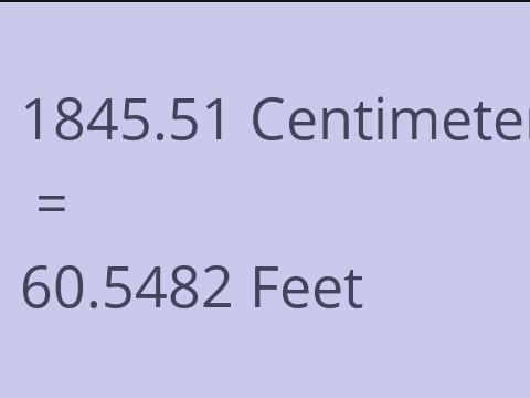 1845.51 CM TO FEET