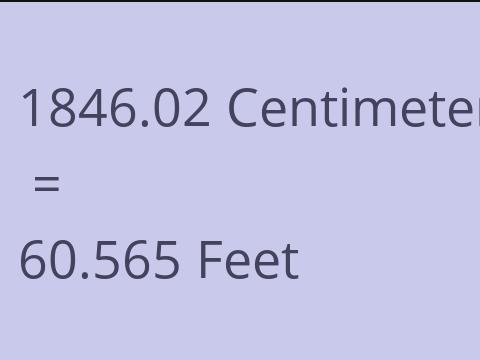 1846.02 CM TO FEET