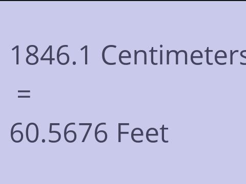 1846.1 CM TO FEET