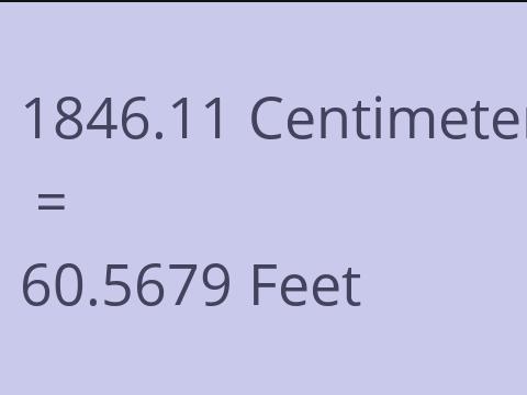 1846.11 CM TO FEET