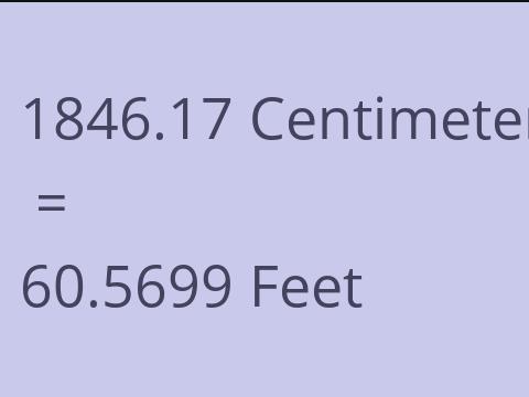 1846.17 CM TO FEET