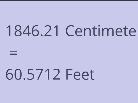 1846.21 CM TO FEET