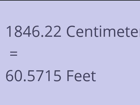 1846.22 CM TO FEET