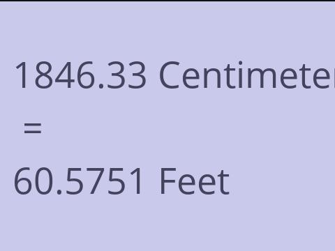 1846.33 CM TO FEET