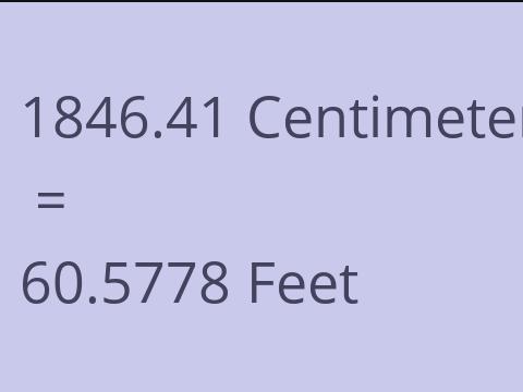 1846.41 CM TO FEET