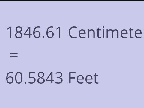 1846.61 CM TO FEET