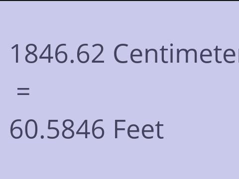 1846.62 CM TO FEET