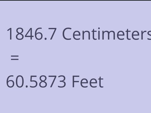 1846.7 CM TO FEET