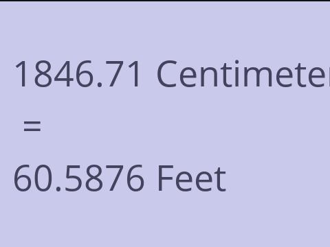 1846.71 CM TO FEET