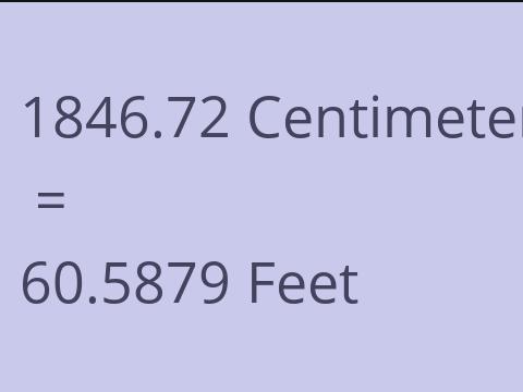 1846.72 CM TO FEET