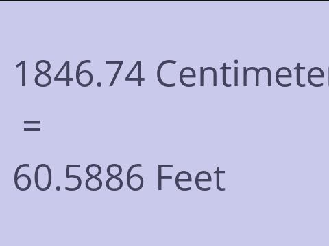 1846.74 CM TO FEET