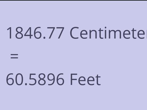 1846.77 CM TO FEET