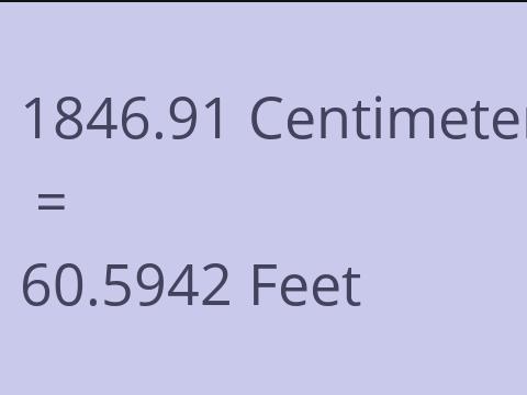 1846.91 CM TO FEET