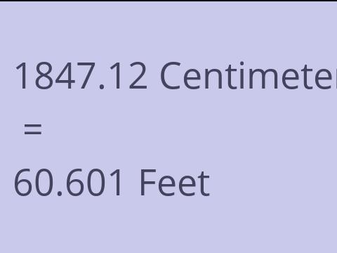 1847.12 CM TO FEET