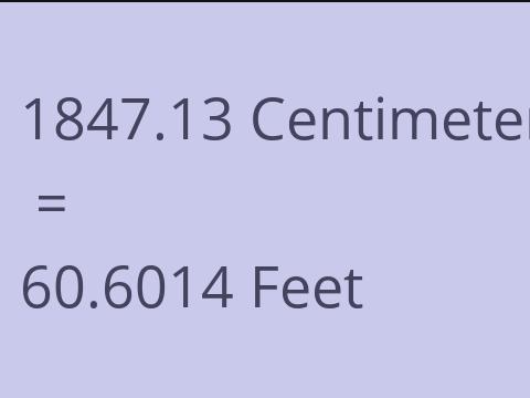 1847.13 CM TO FEET