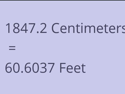 1847.2 CM TO FEET