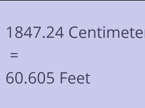 1847.24 CM TO FEET