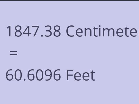 1847.38 CM TO FEET