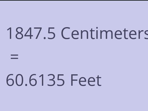 1847.5 CM TO FEET