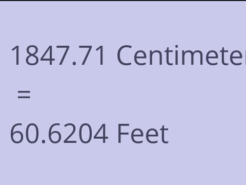 1847.71 CM TO FEET