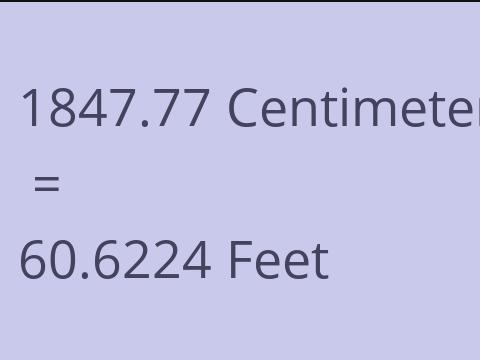 1847.77 CM TO FEET