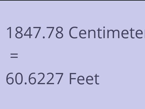 1847.78 CM TO FEET