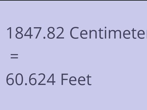 1847.82 CM TO FEET