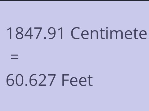 1847.91 CM TO FEET