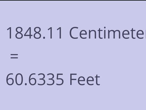 1848.11 CM TO FEET