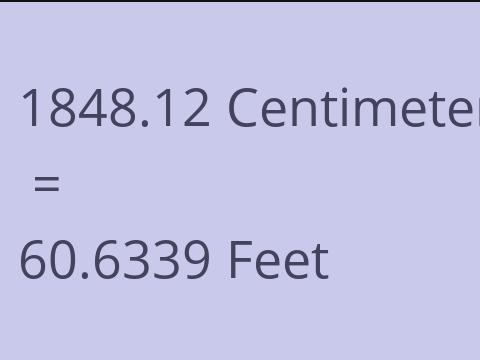 1848.12 CM TO FEET