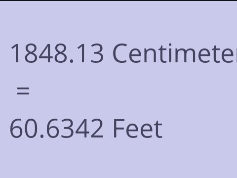 1848.13 CM TO FEET