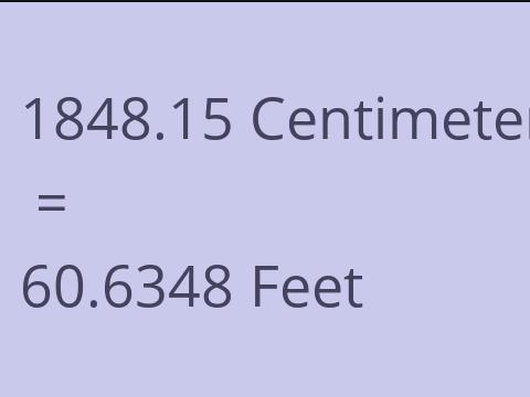 1848.15 CM TO FEET