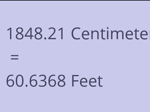 1848.21 CM TO FEET