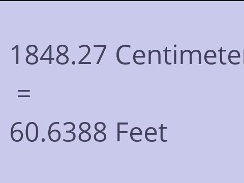 1848.27 CM TO FEET