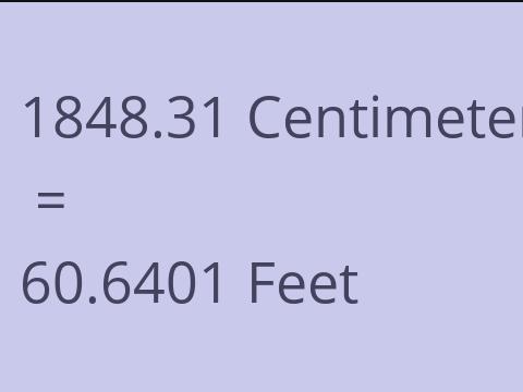 1848.31 CM TO FEET