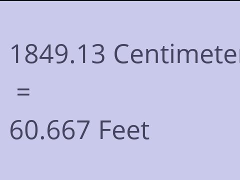 1849.13 CM TO FEET