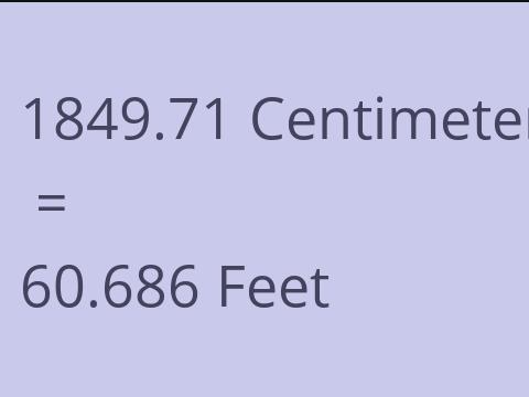 1849.71 CM TO FEET