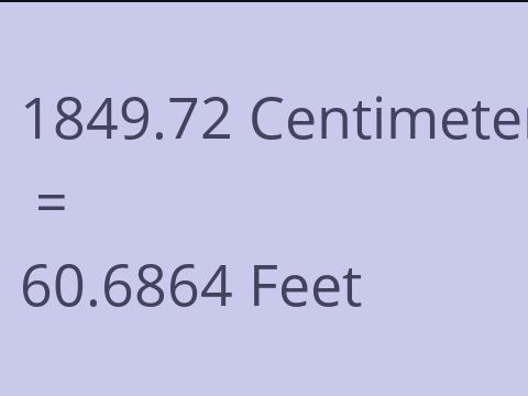 1849.72 CM TO FEET