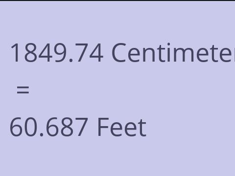 1849.74 CM TO FEET