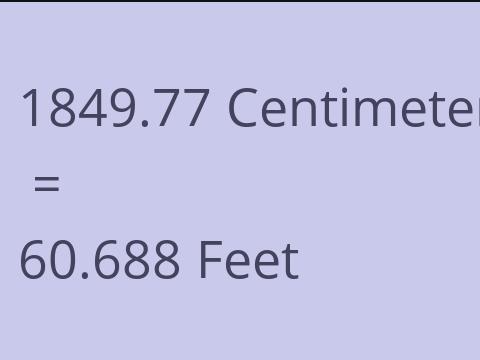 1849.77 CM TO FEET