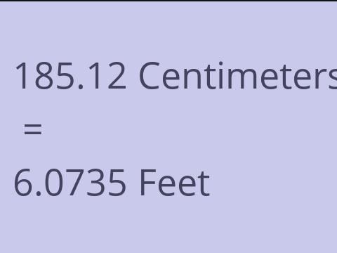 185.12 CM TO FEET