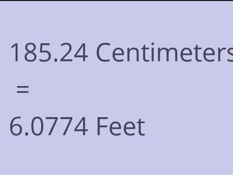 185.24 CM TO FEET