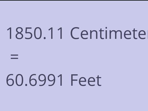 1850.11 CM TO FEET