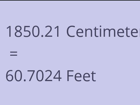 1850.21 CM TO FEET