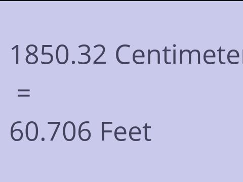 1850.32 CM TO FEET