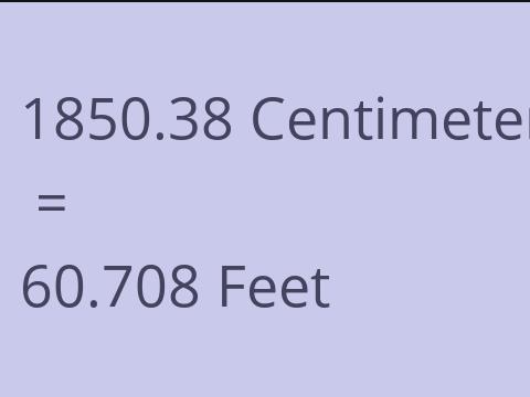 1850.38 CM TO FEET