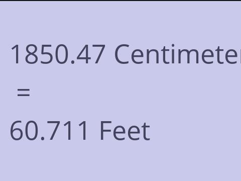 1850.47 CM TO FEET